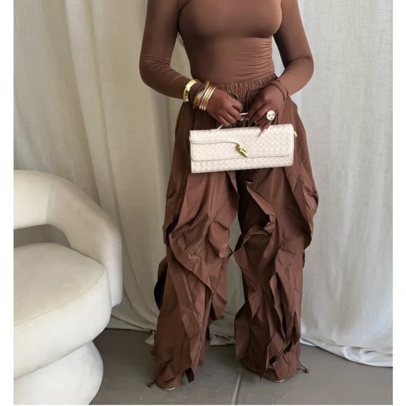 OLIVE GREEN Ruffled Pants - Picture 8 of 13